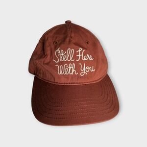 Noah Kahan Still Here With You Embroidered Hat Cap Rust Burnt Orange Adjustable